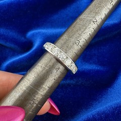 Vintage 14K White Gold Diamond Channel Eternity Band 2.70ctw Size 3.75 5.29g