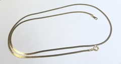 Vintage New Old Stock Yellow Gold Plate Woven Chain Necklace 24” 2mm