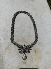 Vintage 1990s Chunky Retro Rhinestone Necklace From Sparkle City