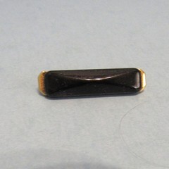 Vintage Crown TRIFARI Black Onyx Jewelry Bar PIN Brooch Pre-owned
