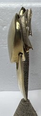 Vintage brushed gold tone statement earrings