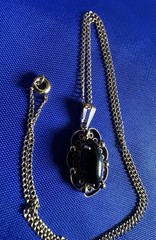 Vintage Sorrento 12k GF Marques Black Onyx Necklace Earring Set