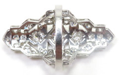 Antique Art Deco Dinner Engagement 1920’s Platinum Ring Size 7.5 UK-O1/2 EGL USA