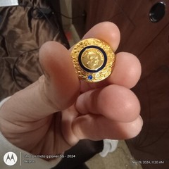 Gold w/ Real Sapphire Pushback Pin