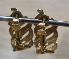 Napier Signed Gold Tone Twisted Rope Knot Clip On Earrings Vintage Costume…