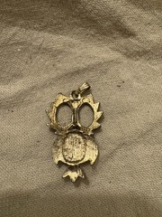 Abalone Inlay Owl Pendant 1-1/8″ Tall