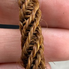 Vintage Victorian Mourning Bracelet Human Hair Intricate Gold Tone 8.5”