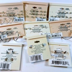 Lot Vintage Y2K Sensible Solutions Earrings Studs Hoops Nickel Free Deadstock