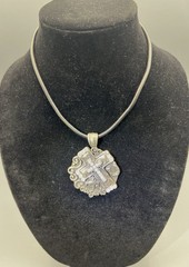 Western Cross Pendant / Necklace / Choker w/adjustable length Branded by You&I