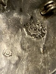 Vintage .925 Silver Platade Jal Guad Mex MRM Man With Donkey Pendant/Brooch