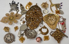 Lot Vtg & Modern Victorian Art Deco Style Pendants Findings Jewelry Craft A1