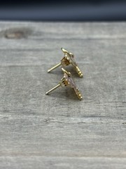 Black Hills 12k Tricolor Gold Grape Leave Earrings