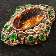 HOBE Sterling Silver Brooch Pin 1/20th 14K On Sterling Design Pat’d Vintage