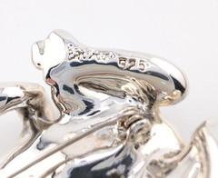 Bat-Agi Israel Sterling Silver 925 Frog Pin/Brooch 17342
