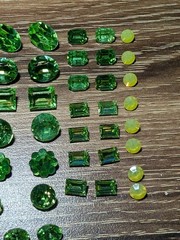 Uranium Glass Rhinestone Lot