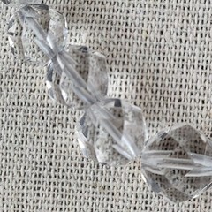 Vintage Sterling Silver Clear Crystal Graduated Beaded Necklace 15″ Spring Ring
