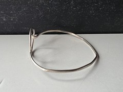 Vintage Artisan Sterling Silver Bangle Bracelet One of a Kind (OOAK), Organic