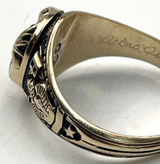 Vintage 1982 Jostens 10K Yellow Gold LC High School Class Ring Blue Stone Size 9
