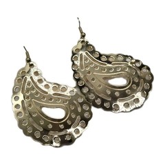 Macy’s Earrings Filigree Chandelier 80’s style gold tone Vintage 2.25 in