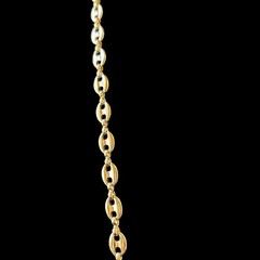 Vintage Mariner Link Necklace Bracelet Jewelry Set Gold Tone 28in Size 7