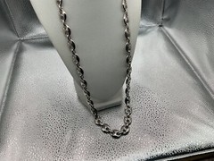 VTG Signed NAPIER Chunky Silver Tone Mariner/Anchor Link Chain Necklace 27” NWOT