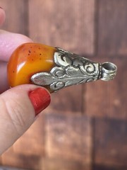 Aunt Elza’s Amber Yoke Amulet Magnificent Magical Fortune Teller Heirloom