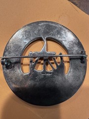 BEAUTIFUL Antique Sterling Silver VIKING/CELTIC ship brooch.