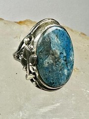 Art Nouveau ring Floral Art Deco leaves band Size 4.25 Sterling Silver women gir