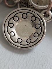 Vintage Tea Set Charm Bracelet Unmarked Likely Silver Plate 7” Spoon Toggle