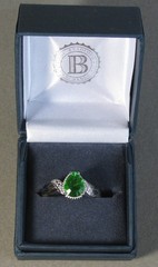 Pre-owned Sterling Silver 18KT Gold Plate Helenite Ring 3.7g Size 10 BGE #B184