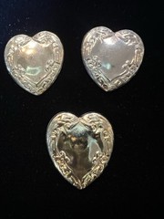 Vintage Gold Plated Heart for Jewelry Design/22K Quality Finish Over Brass NOS