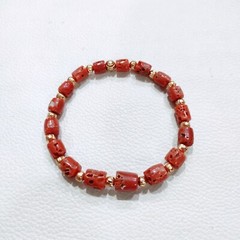 Red Coral Bracelet Italy Natural Coral Bracelet Handmade Coral Gemstone Bracelet