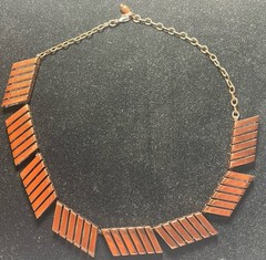 Vintage 1950’S Copper Necklace – RENOIR Signed Jewelry Choker Length 14-18 inch