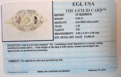Antique Art Deco Diamond Engagement 14K Ring Size 7 UK-N1/2 EGL USA Fine