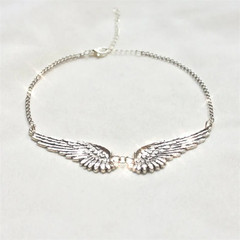 Vintage Angel Wing Choker Feather Pendant Necklace Aesthetic Gothic Jewelry Gift