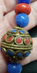 Tibetan Nepal Ethnic Vintage Statement Beaded Necklace Jewelry Costume Bohemian