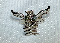 Hair Clip Bronze Swarovski Crystals Silver Bee Barrettes Bridal Statement NEW
