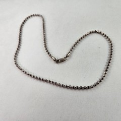 Sterling Silver Italy AGI Chain Necklace Beaded 12.5g 18 inches [8709]
