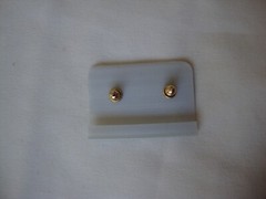 VINTAGE SAMUEL HUANG SIGNED CLOISONNE RETRO MOD BLACK GRAY ENAMEL EARRINGS