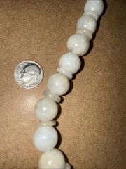 Natural Stone WHITE QUARTZ Lace AGATE Handmade Adjustable length necklace