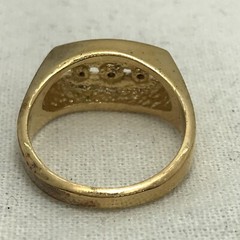 Vintage 18KT HGE Gold Plated & Cubic Zirconia in 3 Stone Ring varied sizes