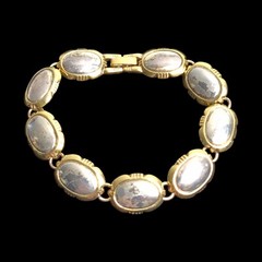 Vintage Signed Gold & Silver Tone Chain Tennis Bracelet 7.5″