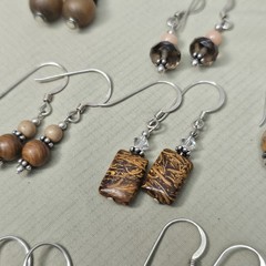 MCM 925 Sterling Silver Bead Bohemian Dangle Drop Earrings Set of 8 Pairs