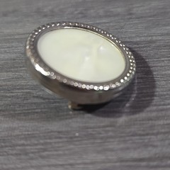 Vintage Gold Swirl Mother of Pearl Brooch Pin General MFG U.S.A Gold Tone Magnet