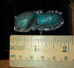 Native American Turquoise Sterling Silver Ring Old Pawn Antique Navajo 7.5