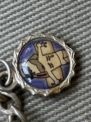 Vintage Ricordo Metal and Enamel Cartoon Character Charm Bracelet