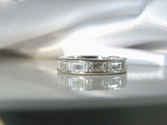 Berricle Sterling Silver 925 Baguette CZ Channel Set Vintage Band Ring Size 7