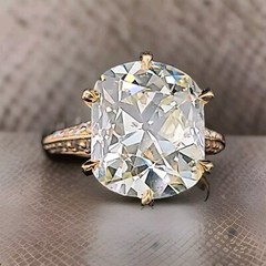 Vintage 18k Yellow Gold Engagement Ring 10.08ct Natural Euro Cut Yellow Diamond