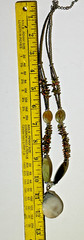 Lot (3) Green & Various Colors Stone Bead Necklaces