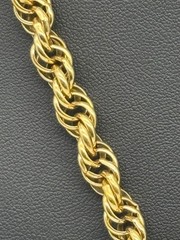 Vintage Lariat Double Dangle Components Polished W/Gold-Tone Rope Chain Unsigned